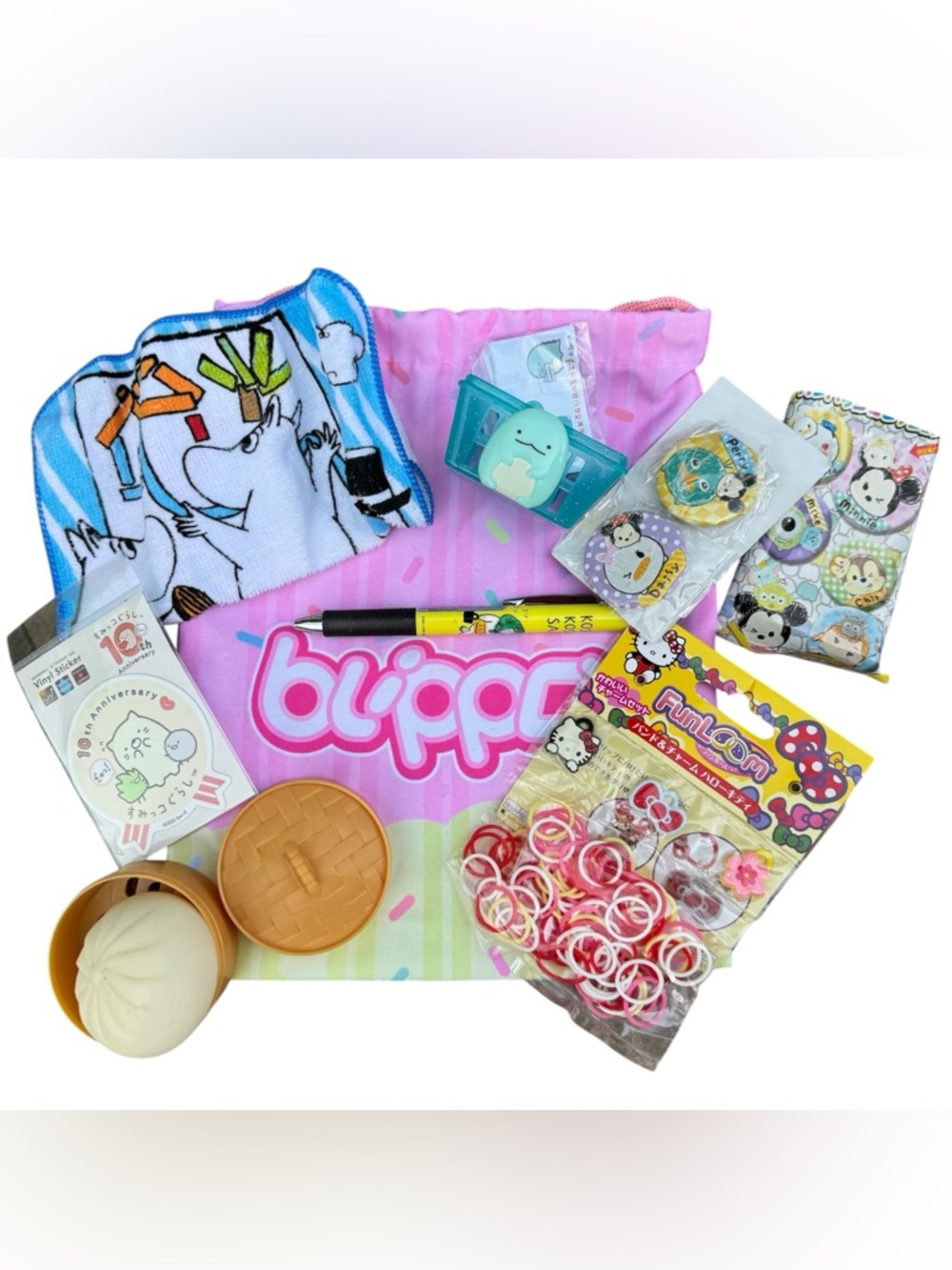 Kawaii Cute Sanrio San-X Disney Bundle Lot Hello Kitty Bracelet Squishy Dumpling